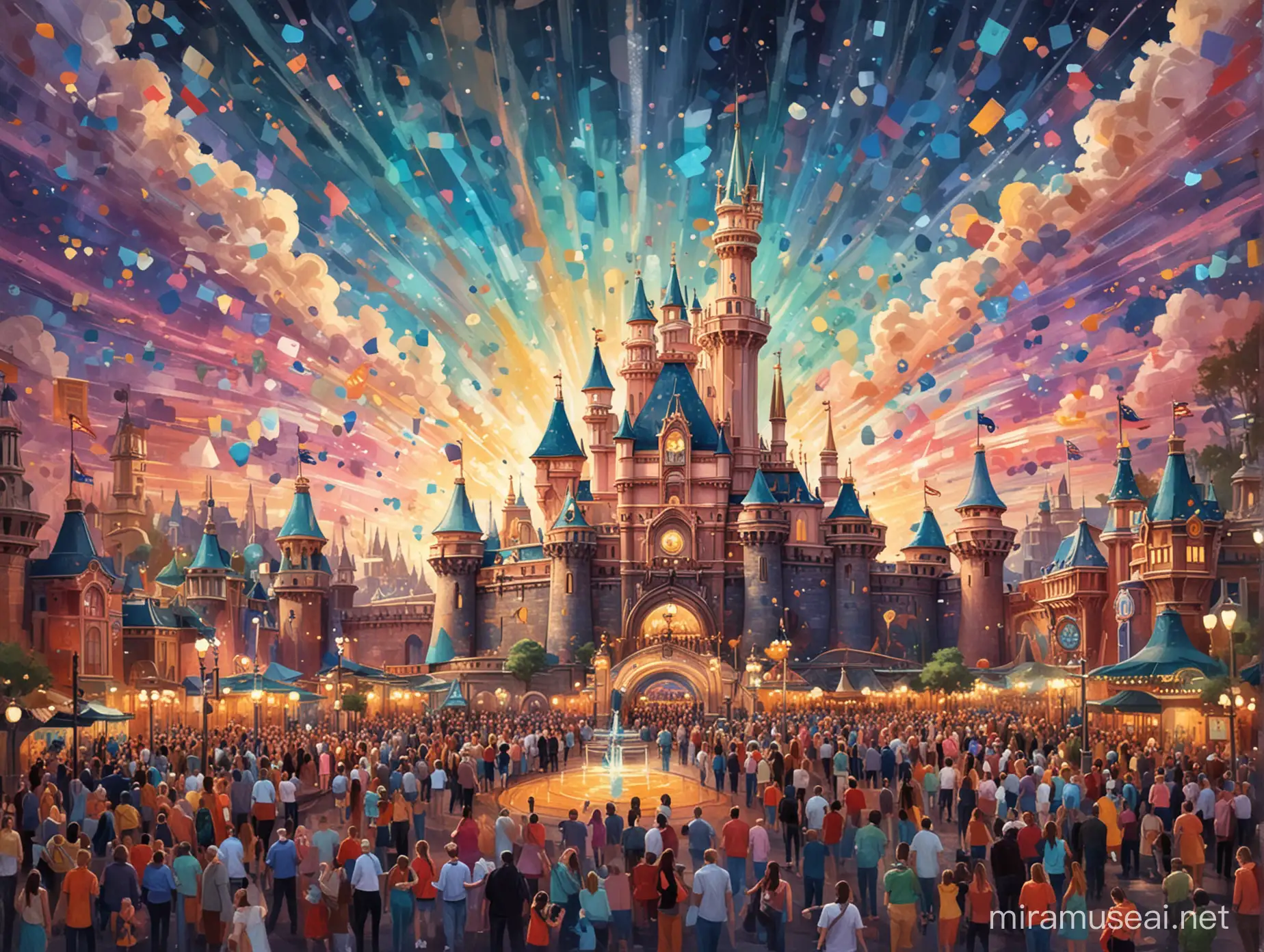 Colorful Abstract Interpretation of Disneyland Atmosphere