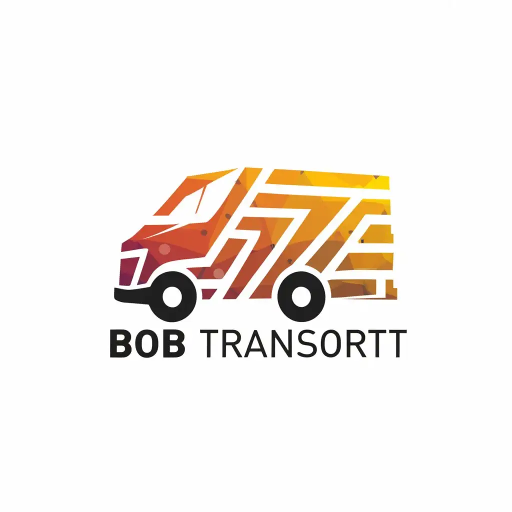 a logo design,with the text "BoB Transport", main symbol:cargo van,complex,clear background