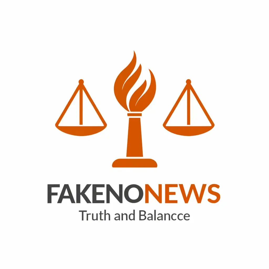 a logo design,with the text "FakeNoNews", main symbol:Real News,Moderate,clear background