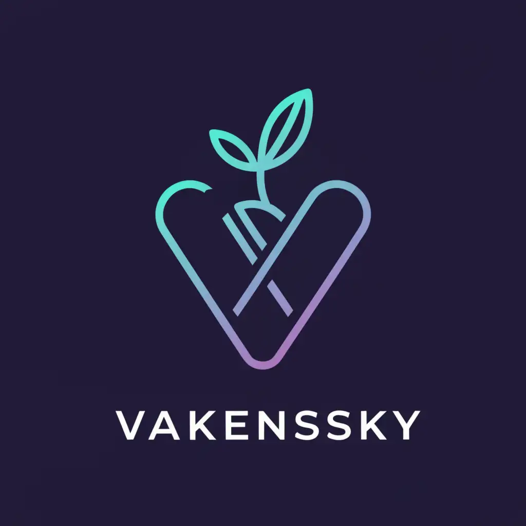 a logo design,with the text "VAKENSKY", main symbol:blueberry
 sunset
night
moon
,Moderate,be used in Internet industry,clear background