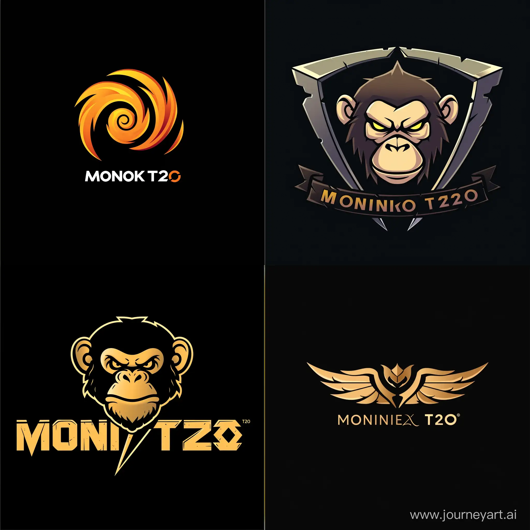 Playful-Monkey-Two-Gaming-Company-Logo-with-Versatile-Design
