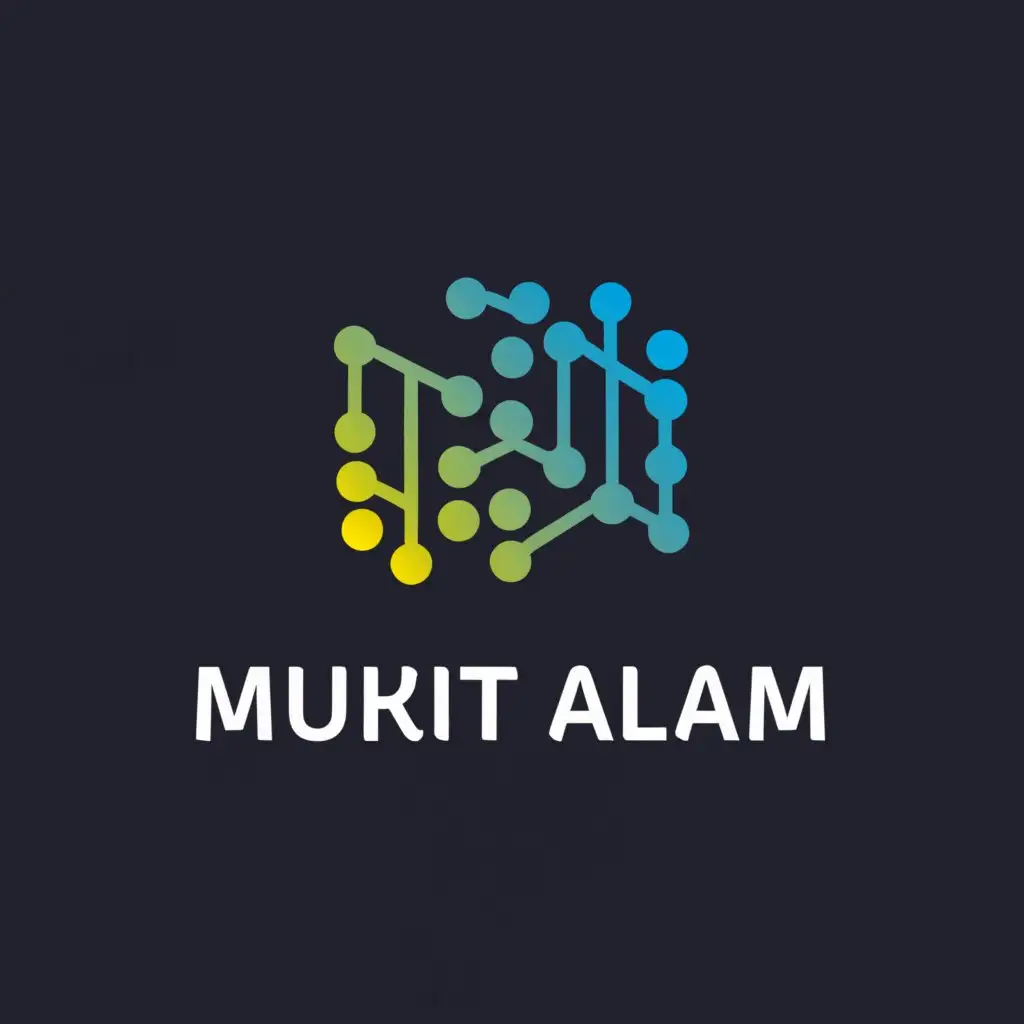 a logo design,with the text "Mukit Alam", main symbol:software engineering, Coding,Moderate,be used in Technology industry,clear background