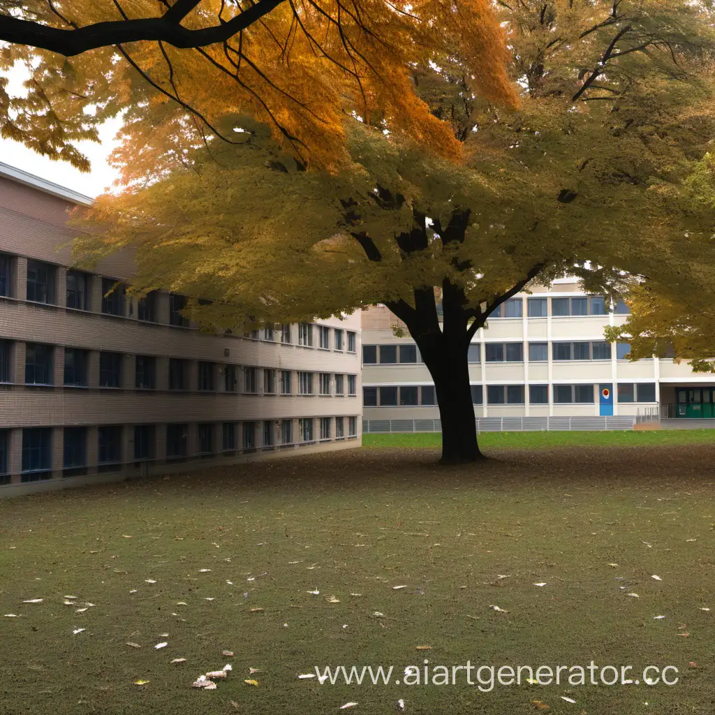 Vibrant-School-Yard-in-Early-Autumn