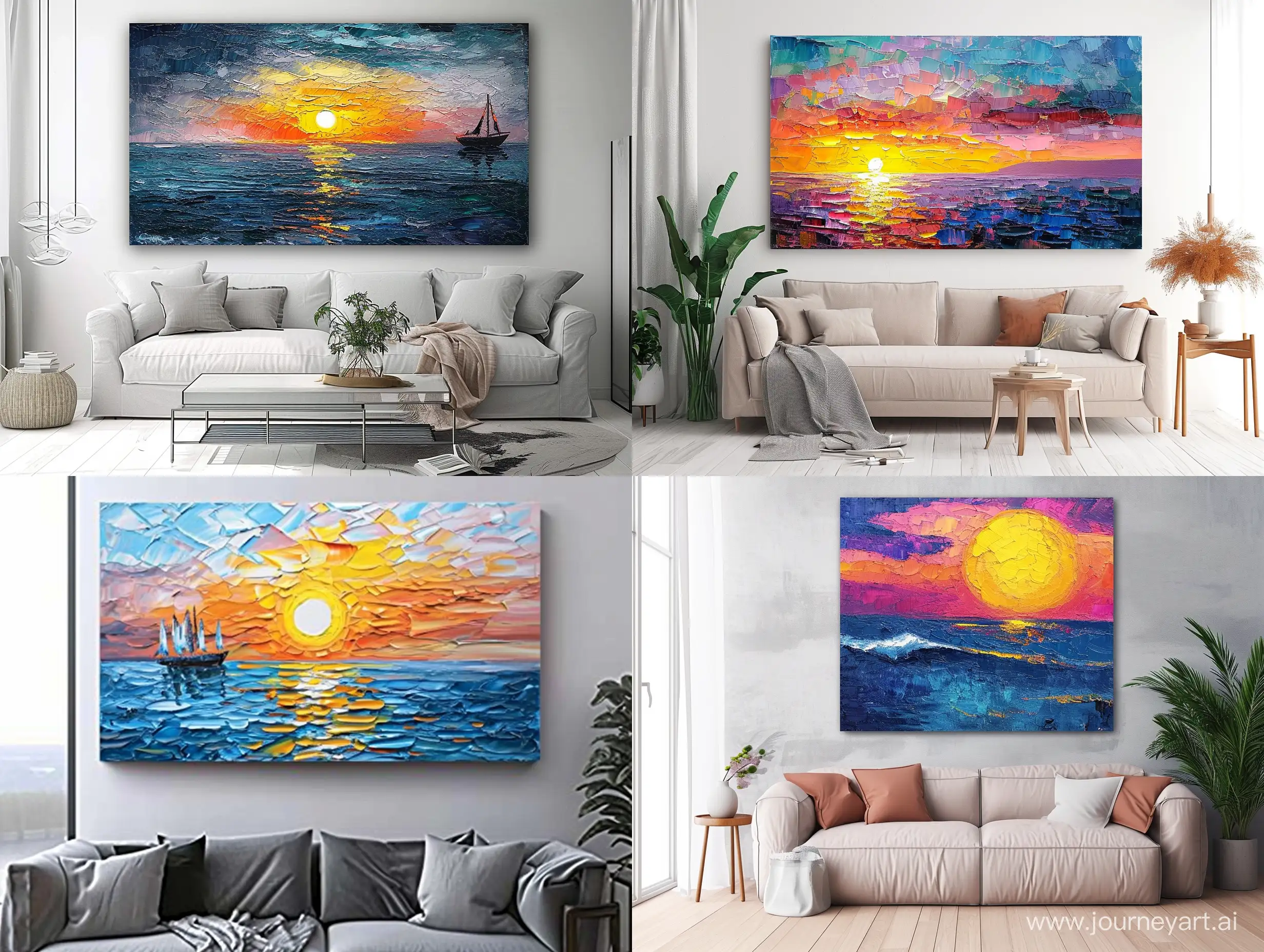 Daleno-Art-Seascape-Sunrise-HandPainted-Oil-Painting-for-Living-Room-Wall-Decor