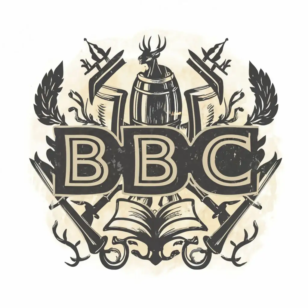 logo, Keg Books hunting, with the text "BBC", typography