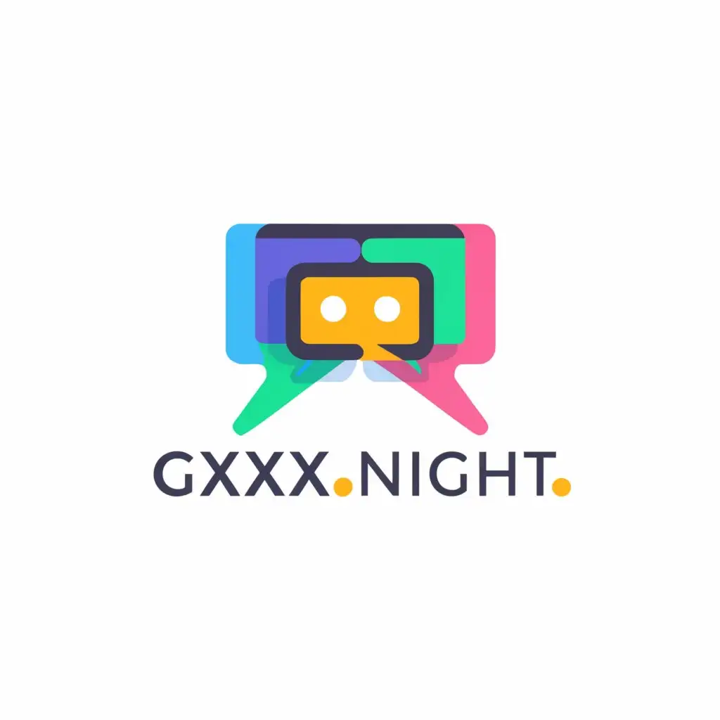 a logo design,with the text "GxxxNight", main symbol:chatroom,Moderate,clear background
