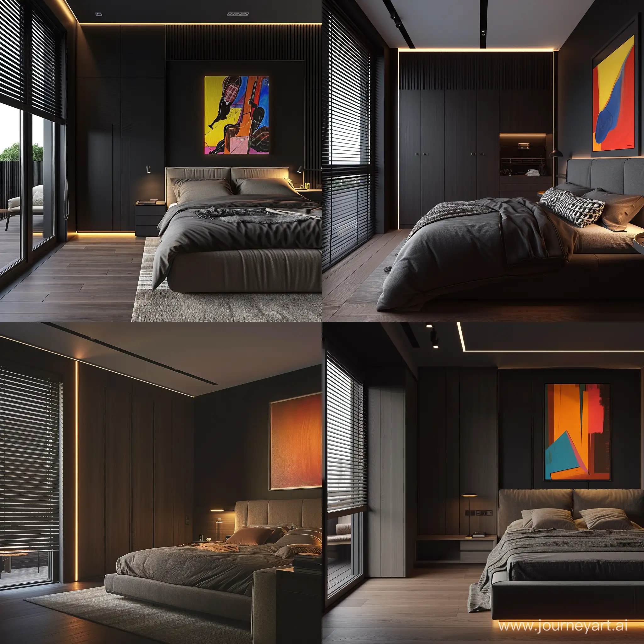 Contemporary-Bedroom-with-Veneered-Panels-and-Minimalistic-Elegance