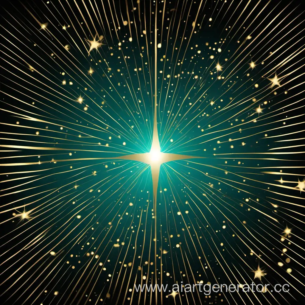 Magical-Black-Background-with-TealBlue-Lines-and-Gold-Spot