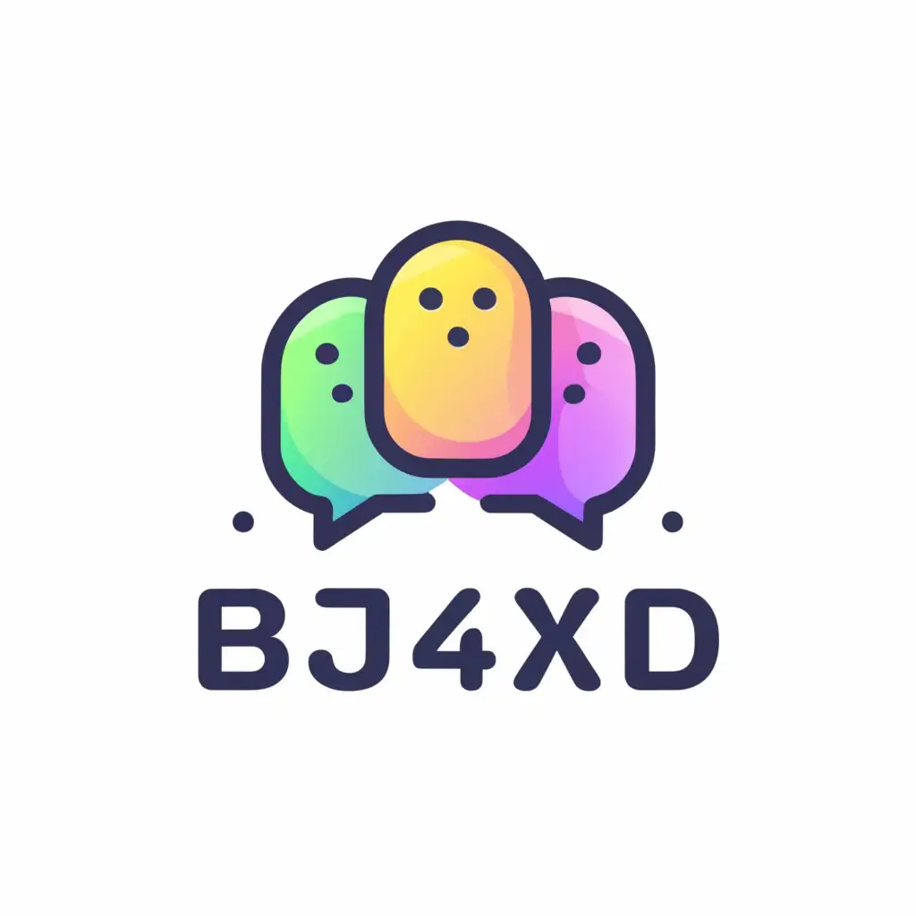 a logo design,with the text "bj4xd", main symbol:chatrooms,Moderate,be used in Entertainment industry,clear background