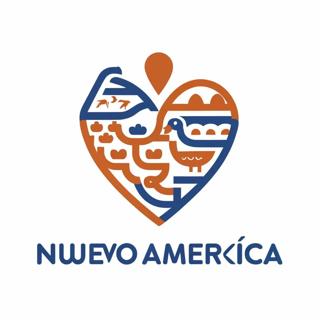 a logo design,with the text "nuevoamerica", main symbol:South America,Moderate,be used in Home Family industry,clear background