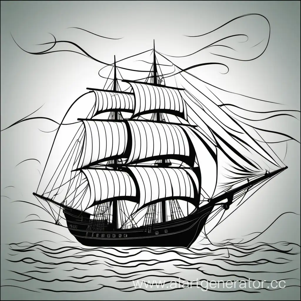 Classic-Sailing-Ship-on-Open-Waters