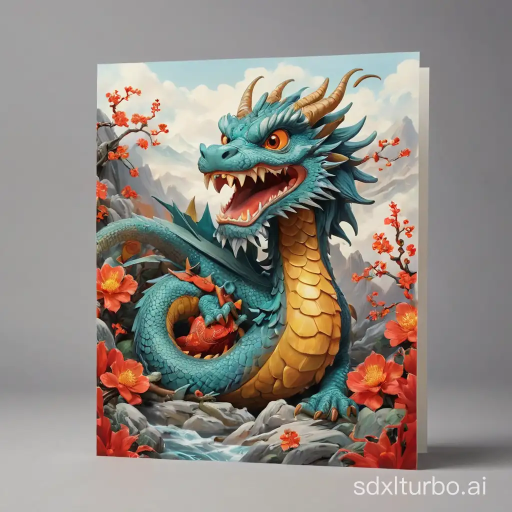 Dragon-Year-Greeting-Card-Mythical-Creature-Wishing-Prosperity-and-Fortune