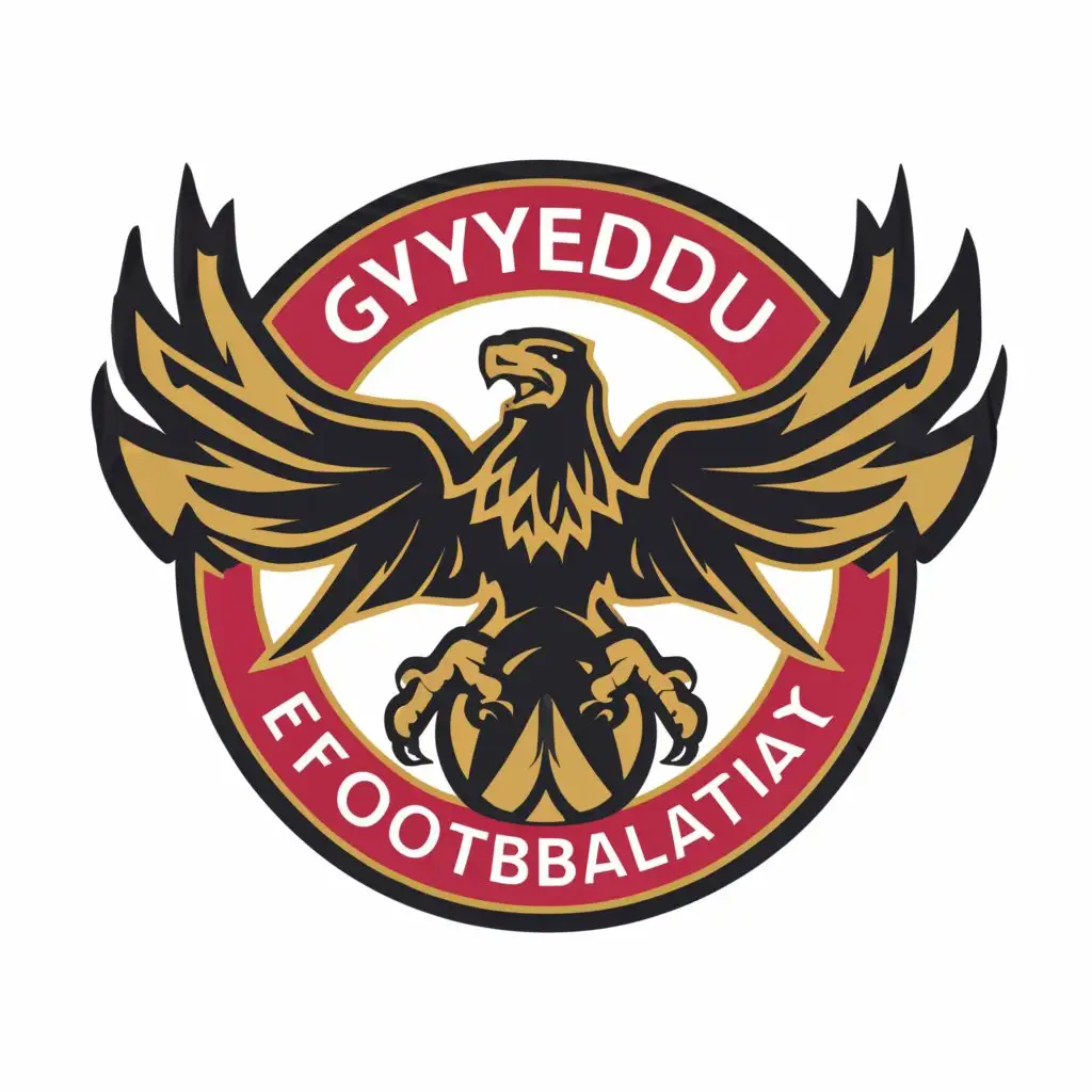 a logo design,with the text "Gwynedd Youth Football Association", main symbol:Eagles,complex,be used in Sports Fitness industry,clear background