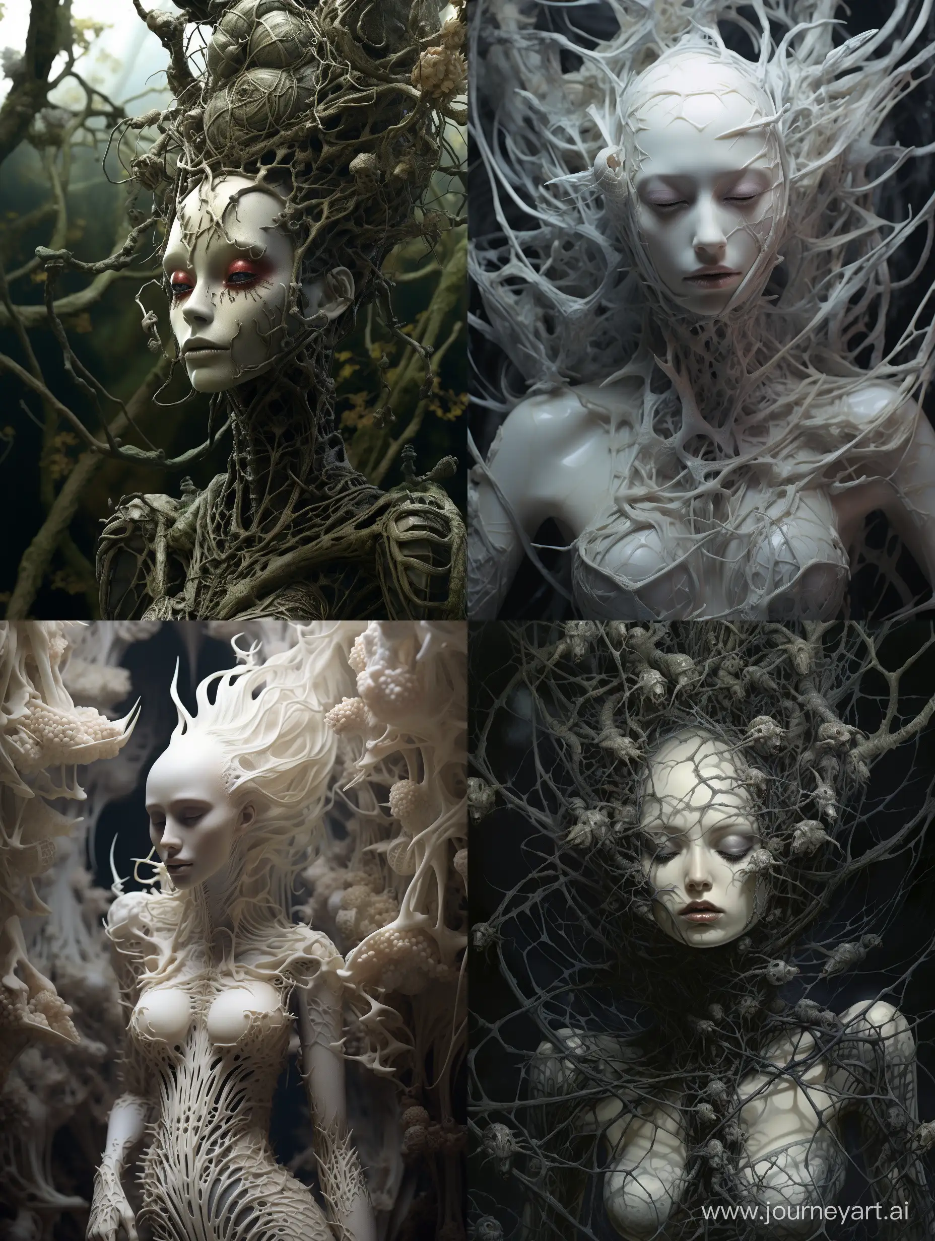 Enchanting-Fairy-Woman-Suspended-in-a-CreepyCool-Spiderweb