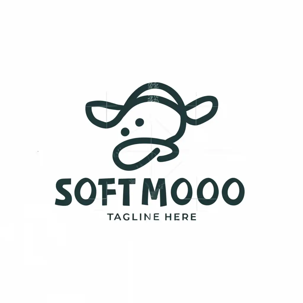 LOGO-Design-for-Soft-Mooo-Clean-and-Moderate-with-Cow-Symbol