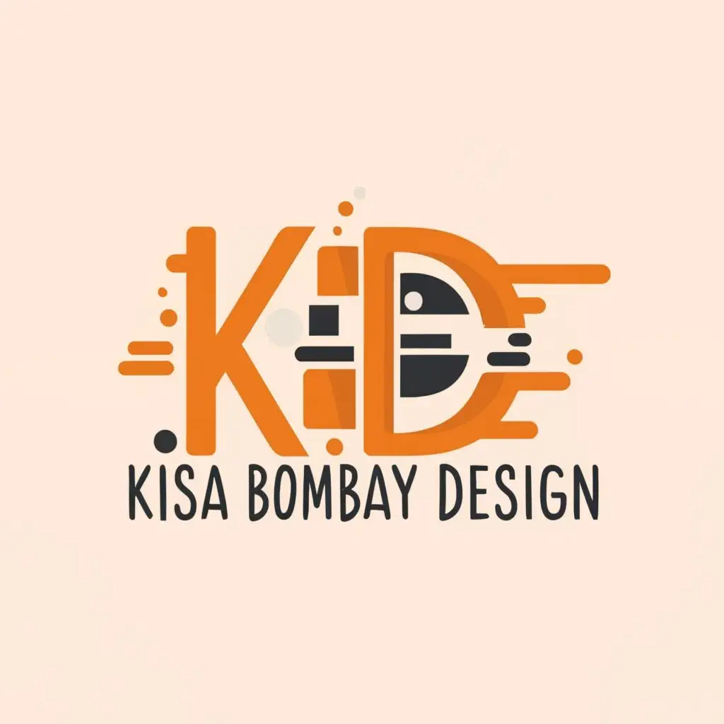 logo, KBD, with the text "KisaBombayDesign", typography, be used in Retail industry