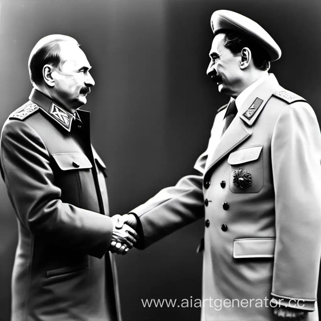 Historical-Meeting-Stalin-and-Putin-Shake-Hands