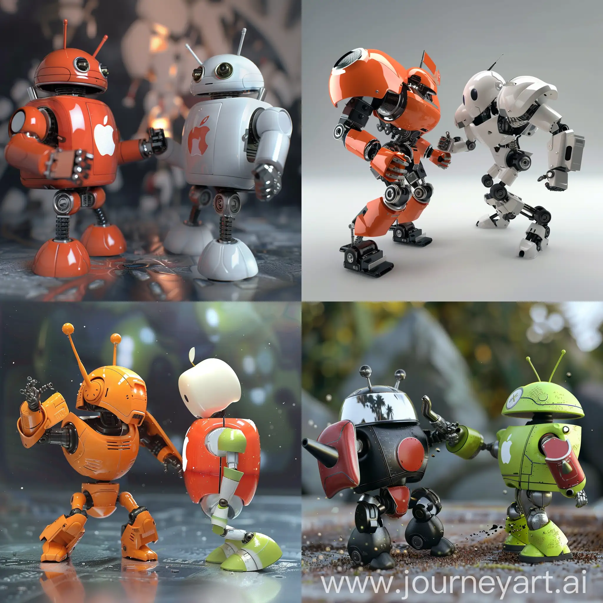 Epic-Battle-Android-Mech-Robots-Clash-with-Apple-Mech-Robots