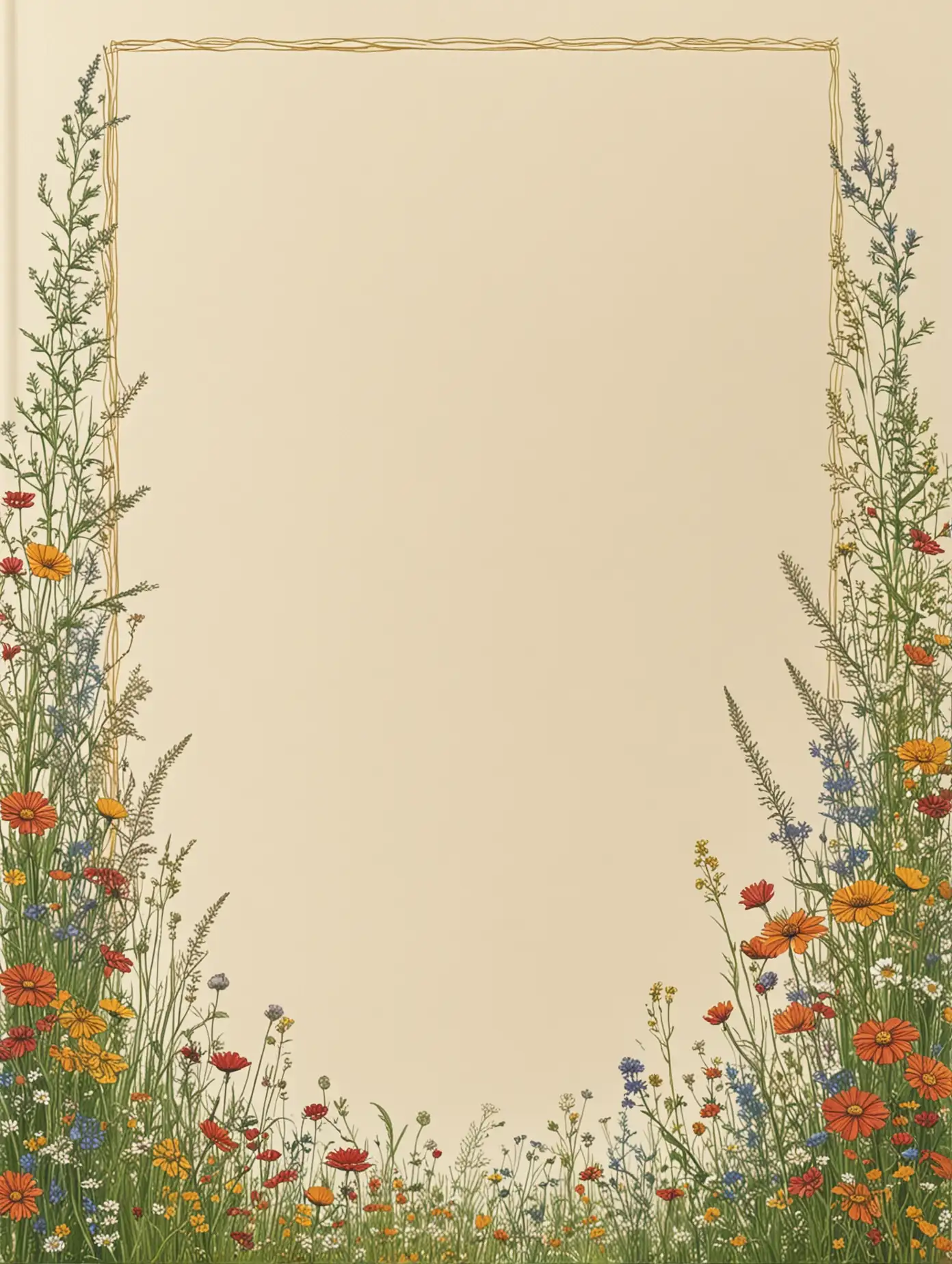 Meadow Bordered Blank Book Cover