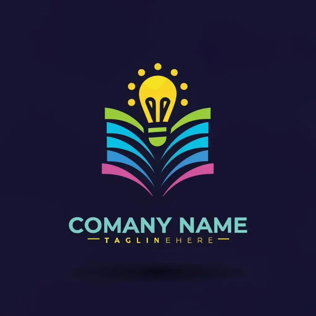 logo, Create a modern, sleek logo with cool, vibrant colors like blue and green, incorporating a book-themed motif, a subtle lightbulb symbol to signify entrepreneurship, and a sense of innovation. The logo should have a streamlined, 3D rendered appearance. The image should convey a sense of creativity, education, and forward-thinking entrepreneurial spirit., with the text "Muskoka University Entrepreneurship Program", typography, be used in Education industry