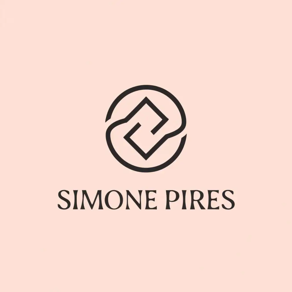 a logo design,with the text "Simone Pires", main symbol:Oval and with square shapes,Moderate,be used in Beauty Spa industry,clear background
