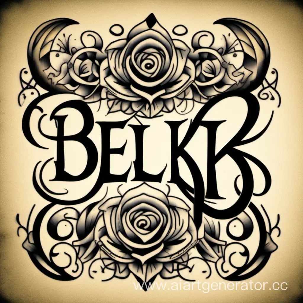 Belik-Surname-Tattoo-Stylish-Typography-Design