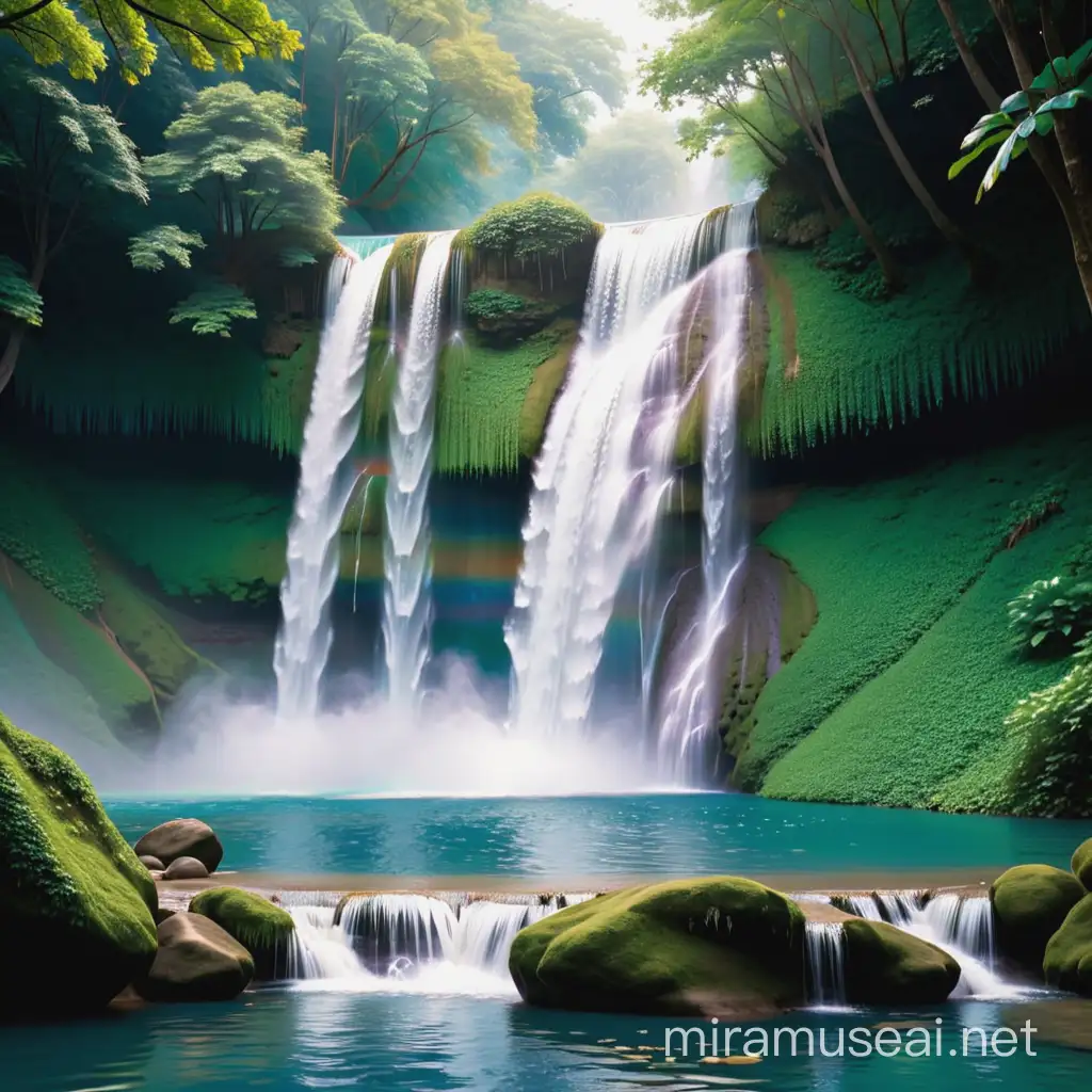 Spectacular Waterfalls Landscape Natures Majestic Cascade