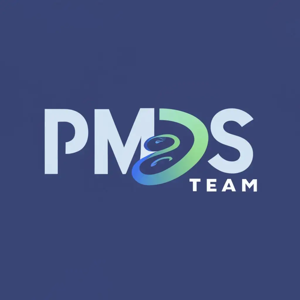 logo, data base flow, with the text "PMDS Team", typography, be used in Technology industry