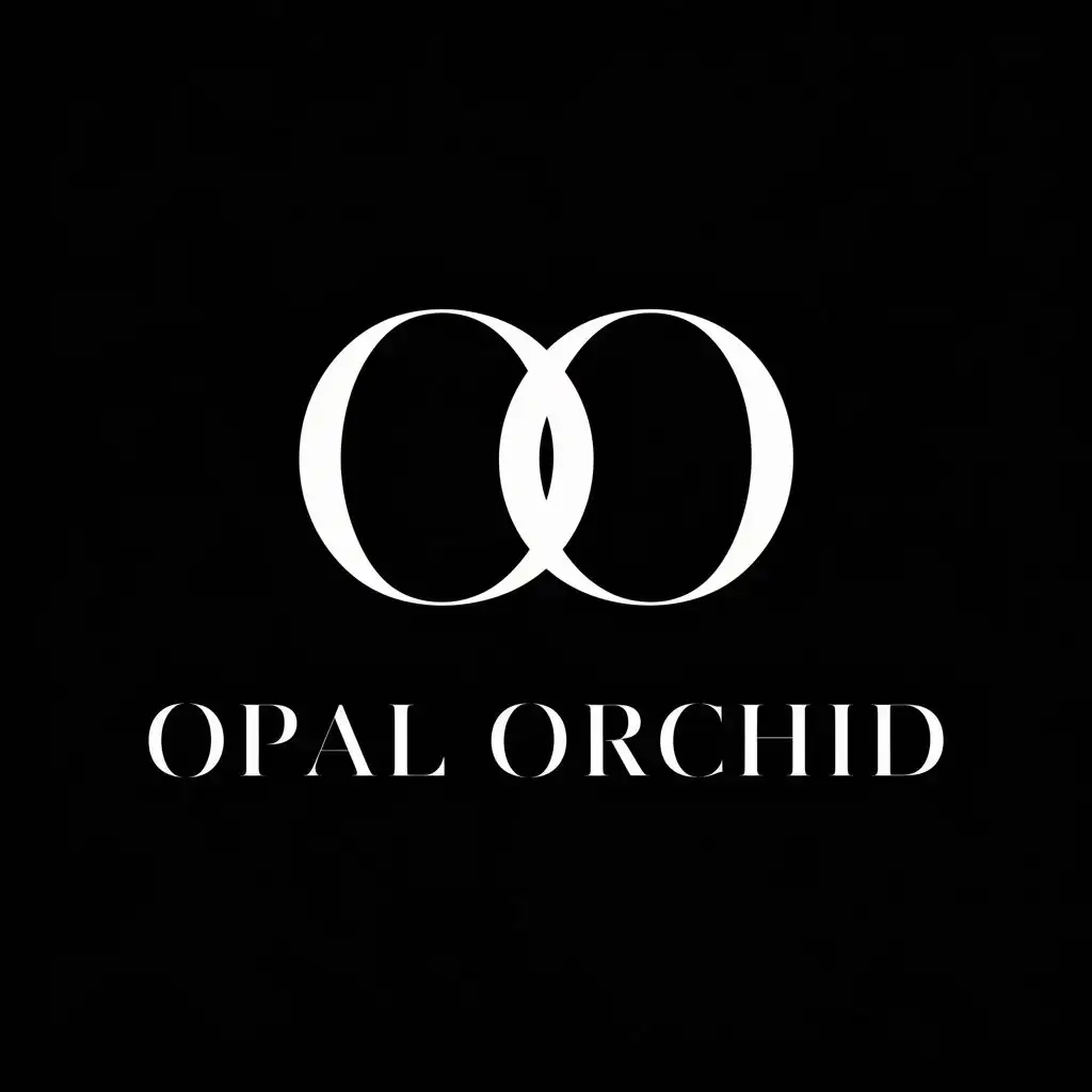 logo, OO, with the text "Opal orchid", typography