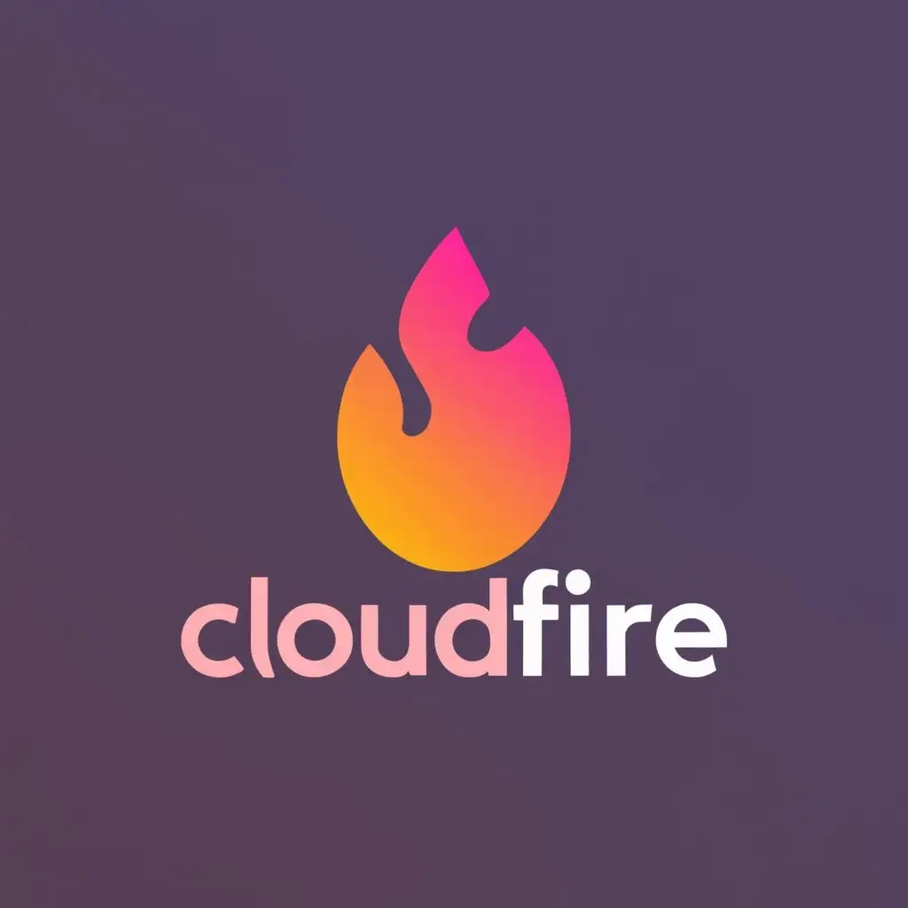 logo, fire, server, code, gaming, with the text "Cloudfire ", typography, be used in Technology industry