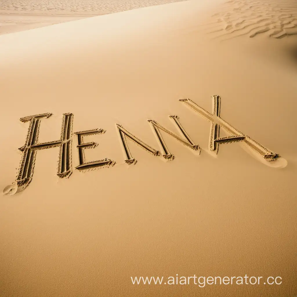 Слово Henne$y_x_nэfor лежит на песчаных дюнах