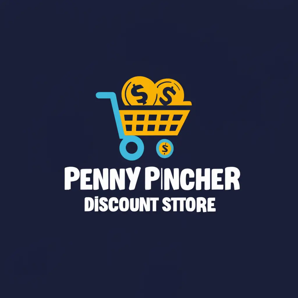 LOGO-Design-For-Penny-Pincher-Discount-Store-Simple-Text-with-Discount-Store-Symbol-on-Clear-Background