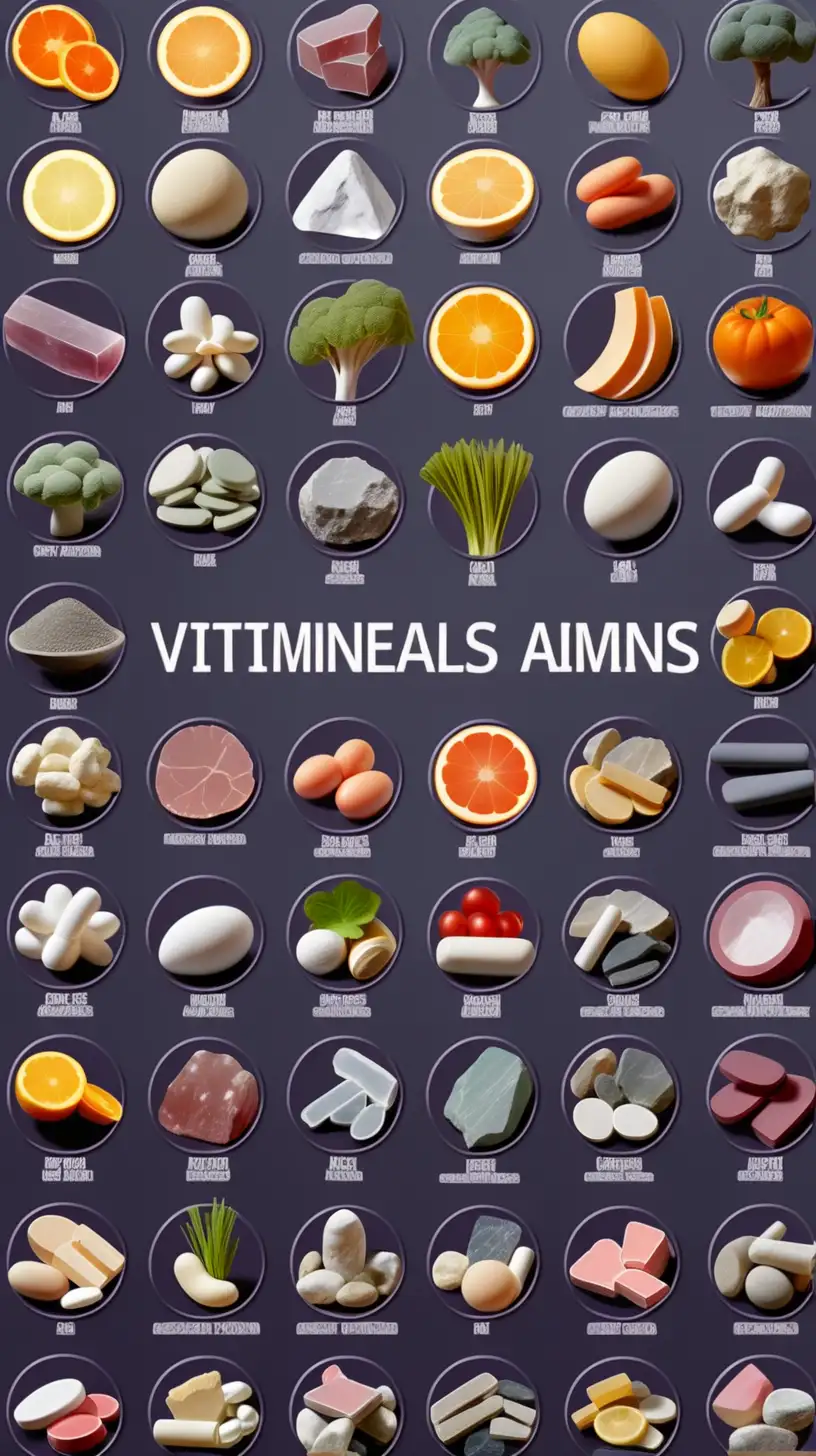 84 types of minerals of vitamins showing in banner 