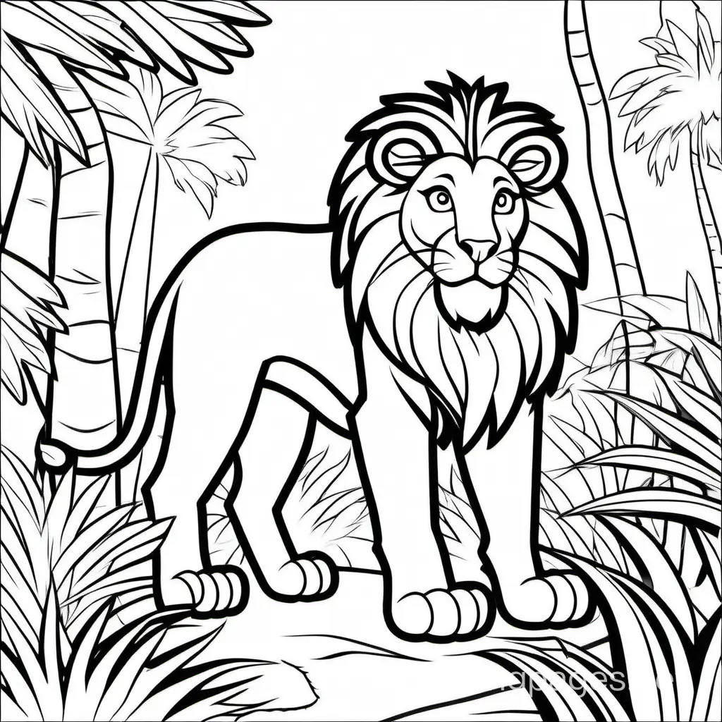 Cartoon-Lion-Coloring-Page-Jungle-Adventure-for-Kids