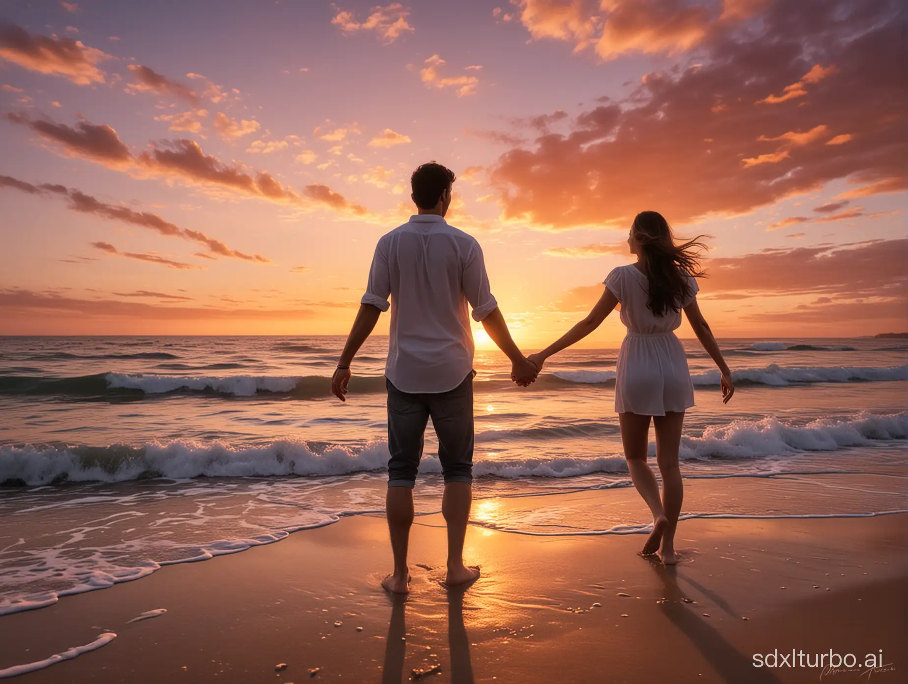 Joyful-Young-Couple-Holding-Hands-at-Sunset-Connected-Hearts-Group-Cover-Photo
