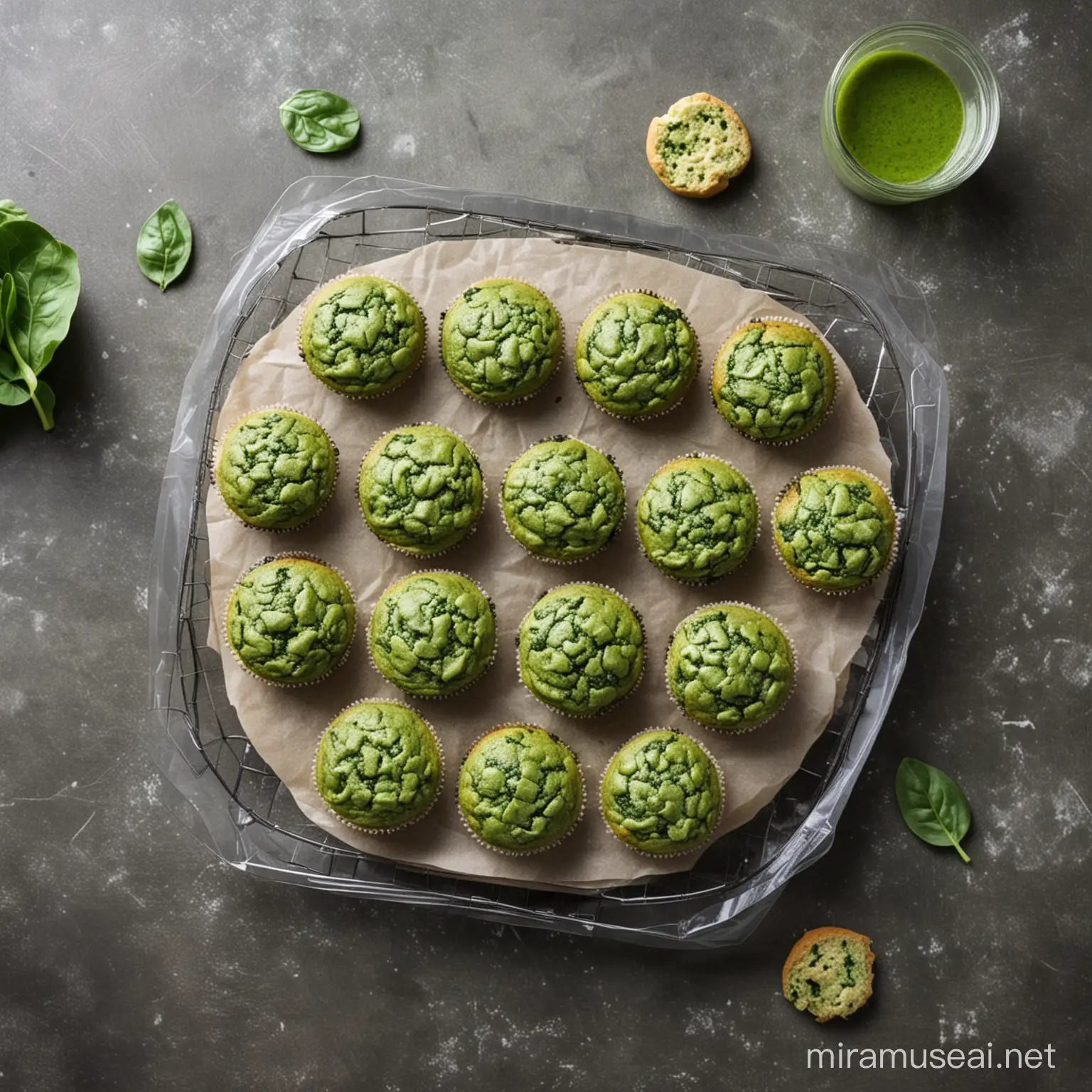 Vibrant Spinach Muffins and Cookies A Smooth Green Delight