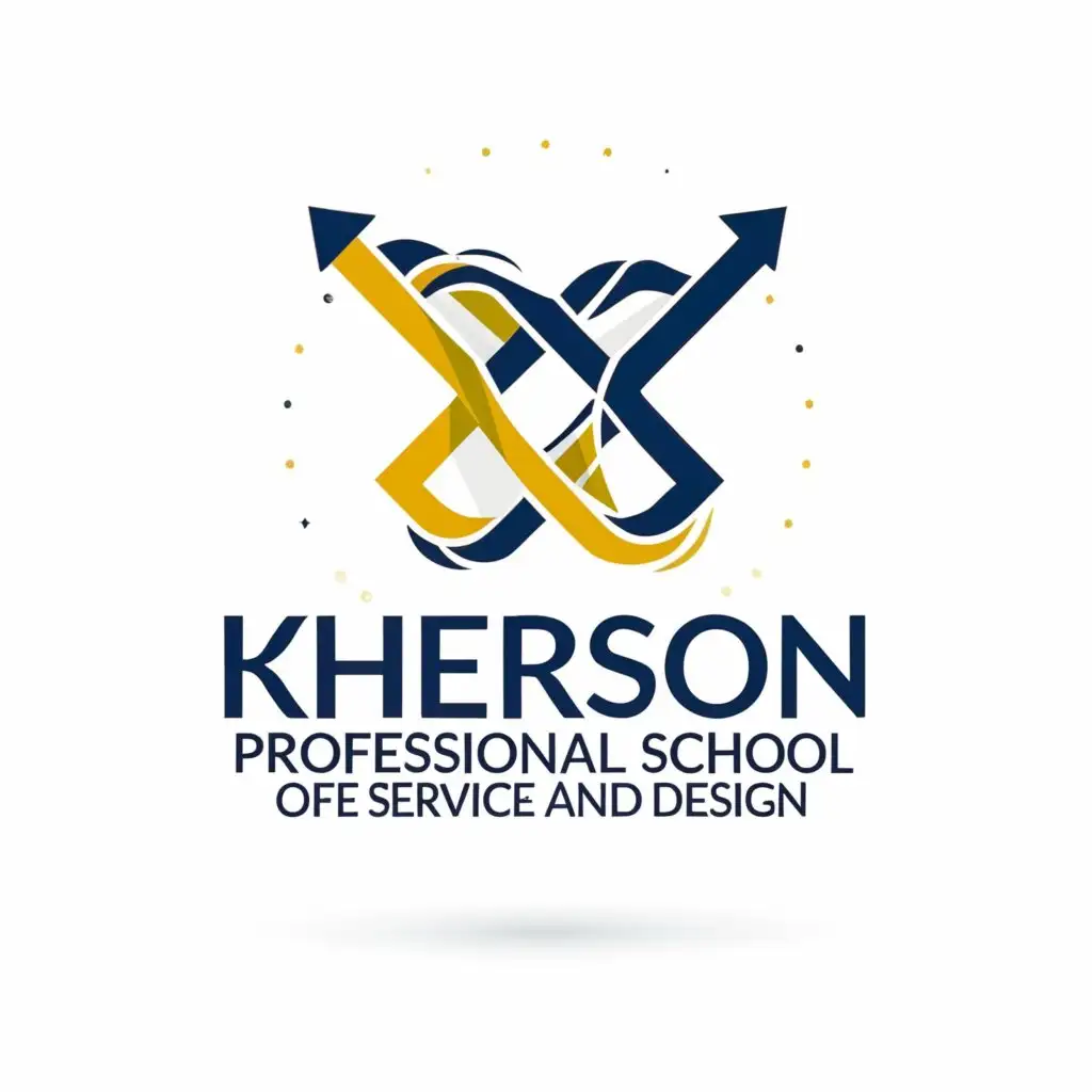 a logo design,with the text "Kherson Professional School of Service and Design", main symbol:Creativity. Professionalism. Future.,Moderate,be used in Education industry,clear background