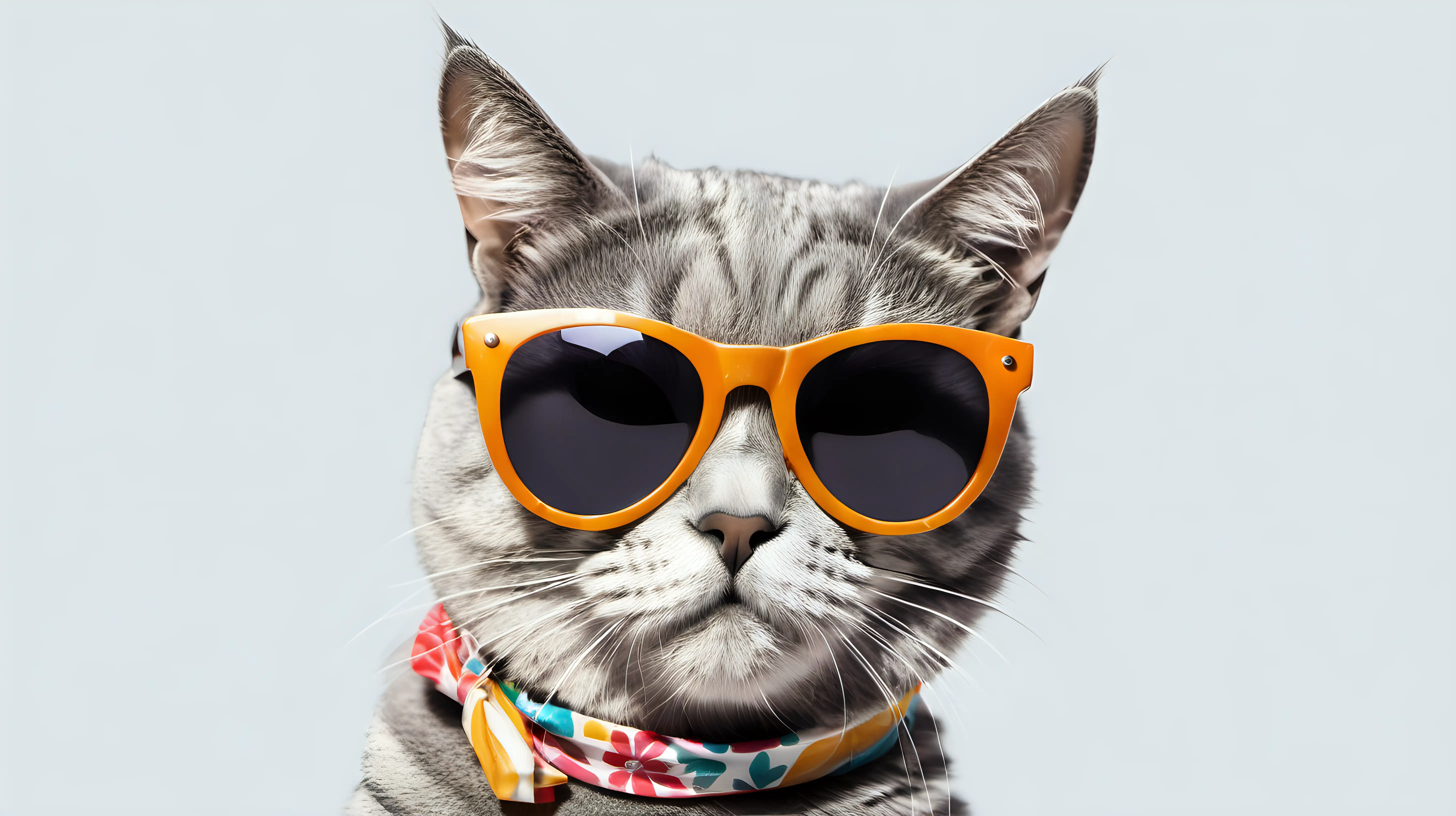 Cool Cat Stylish Summer Fashion with Sunglasses