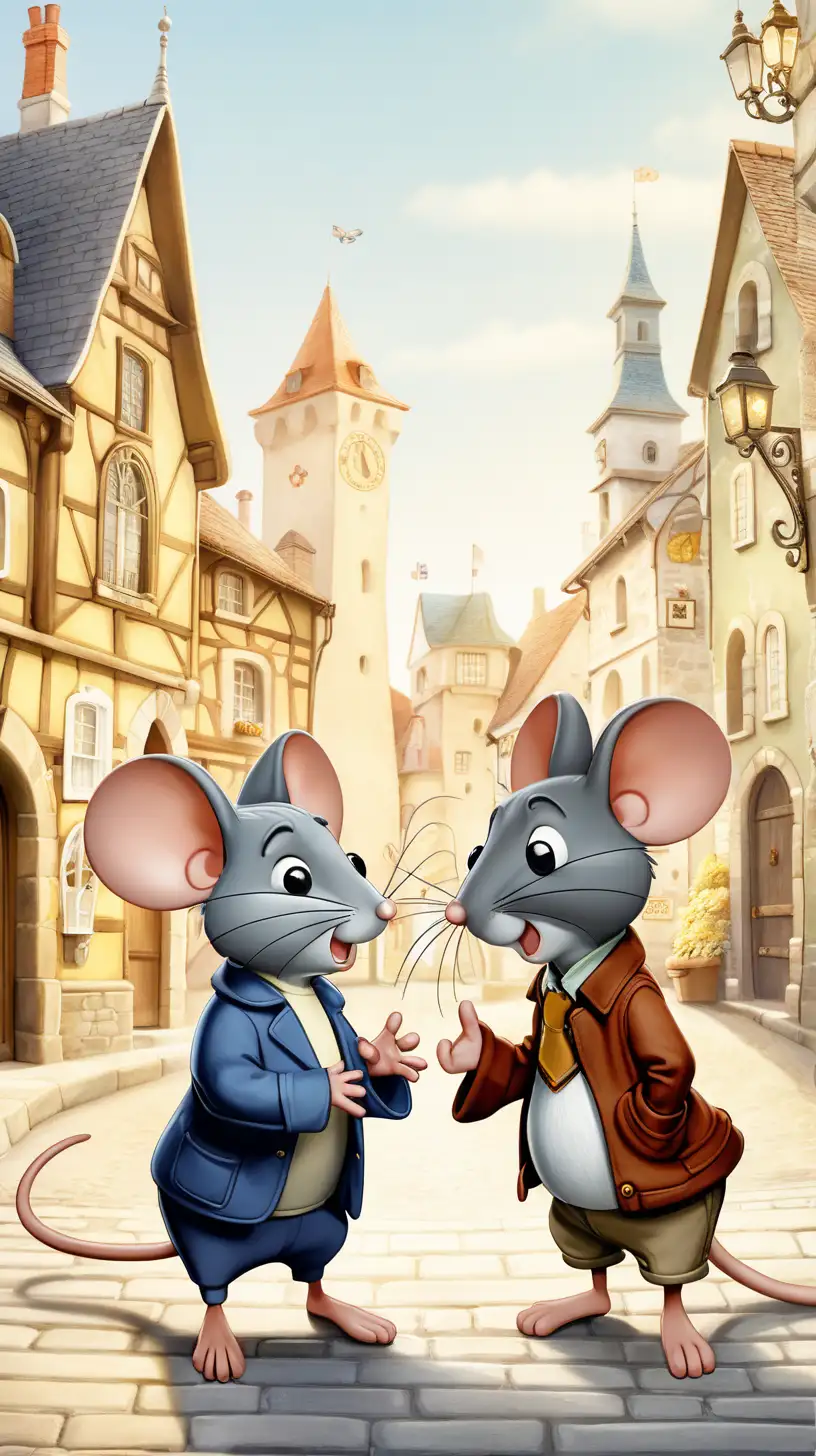 Charming Conversation Between Country and City Mice Characters
