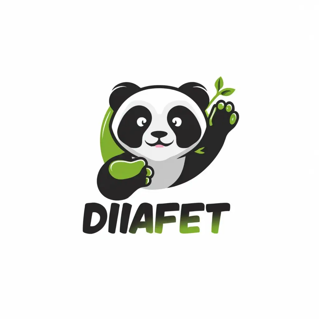 a logo design,with the text "Diafeet", main symbol:Panda, foot,Moderate,be used in Medical Dental industry,clear background