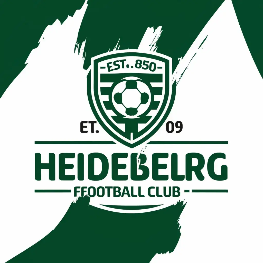 a logo design,with the text "Heidelberg Football Club", main symbol:Heidelberg, Football Club. make it green panton 355c.,Moderate,be used in Retail industry,clear background