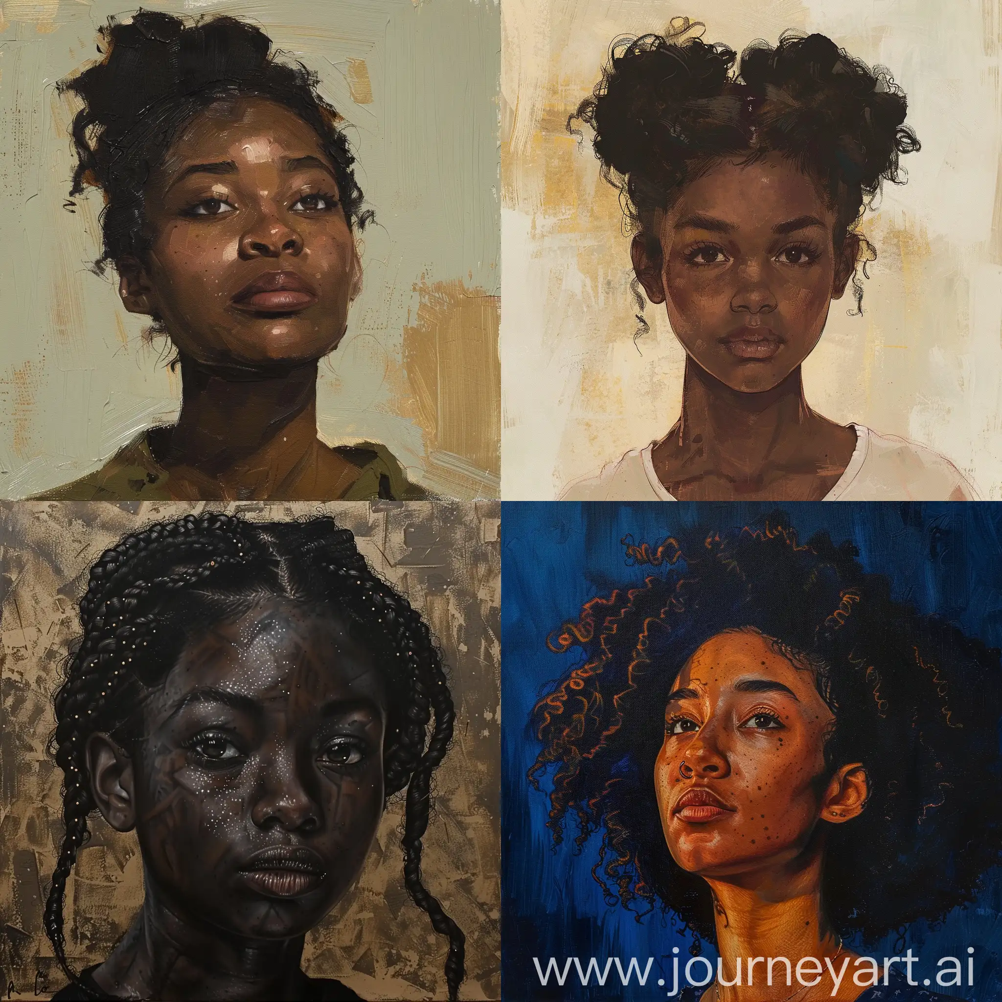 A portrait of a black girl