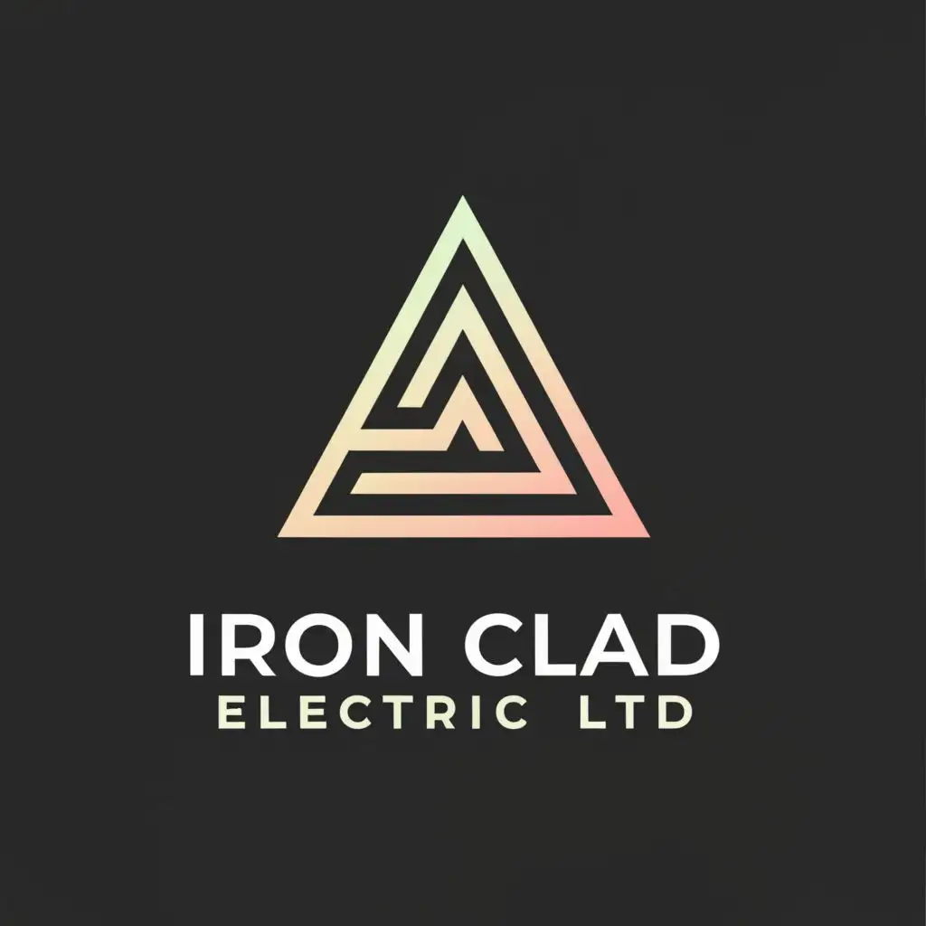 a logo design,with the text "IRONCLAD ELECTRIC LTD", main symbol:penrose triangle,complex,be used in Construction industry,clear background