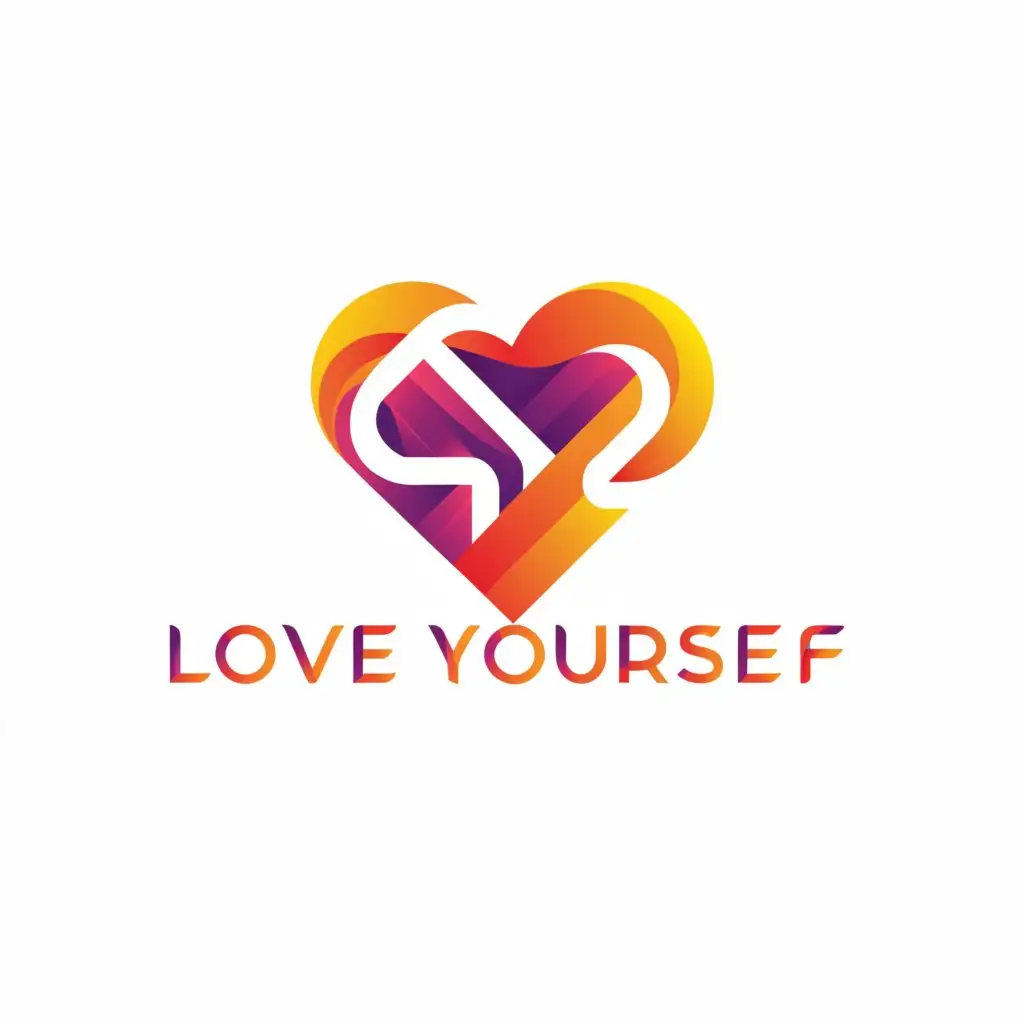 a logo design,with the text "Love yourself", main symbol:heart,Moderate,be used in Retail industry,clear background