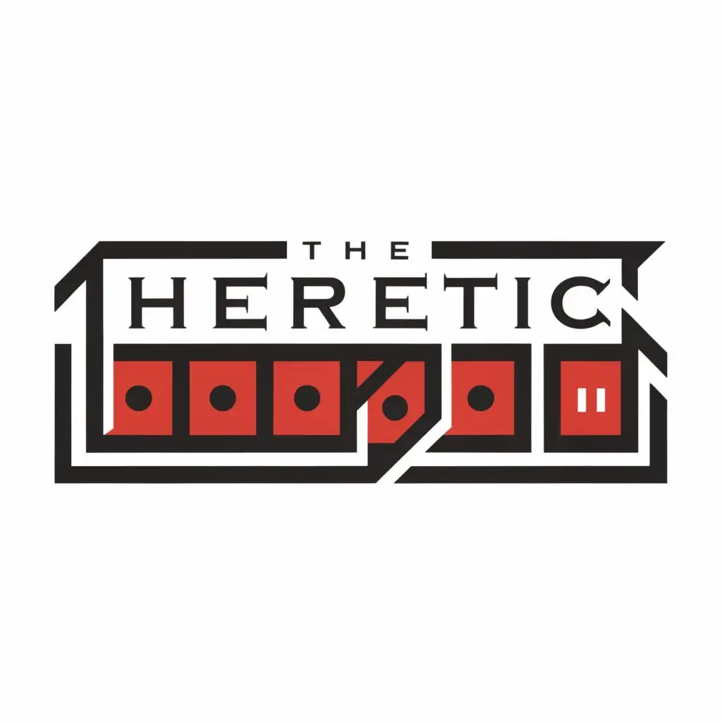 a logo design,with the text "The heretic ", main symbol:Logo Symbol: synthesiser
Industry: music,Moderate,clear background