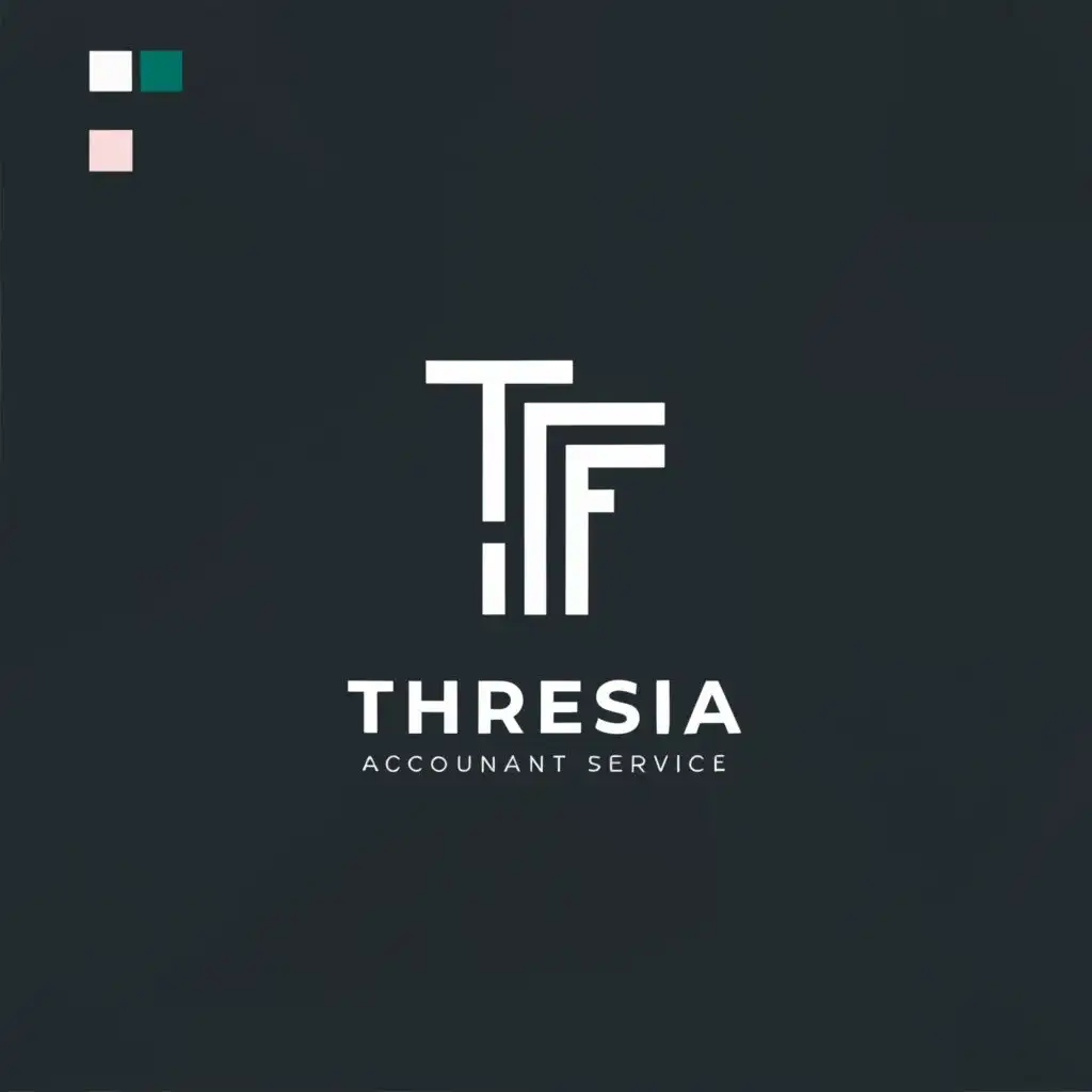 a logo design,with the text "Theresia Accountant Service", main symbol:T and F,Moderate,be used in Finance industry,clear background