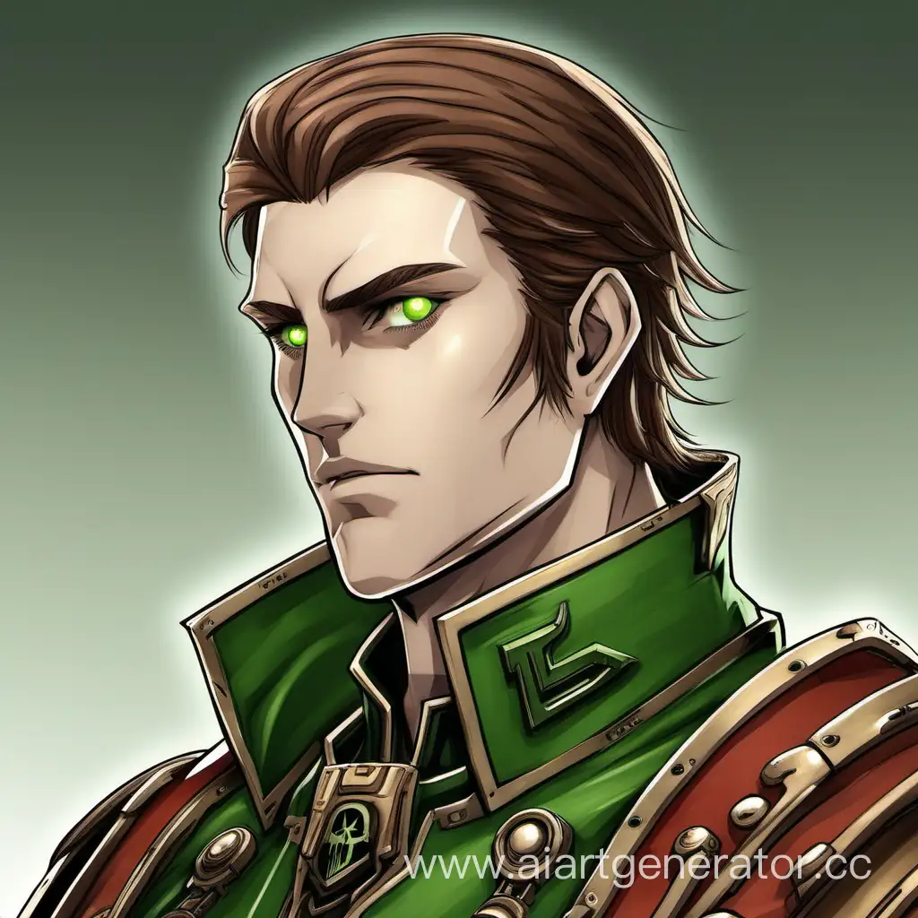 Young-Man-with-Brown-Hair-and-Green-Eyes-in-Warhammer-40000-Scene