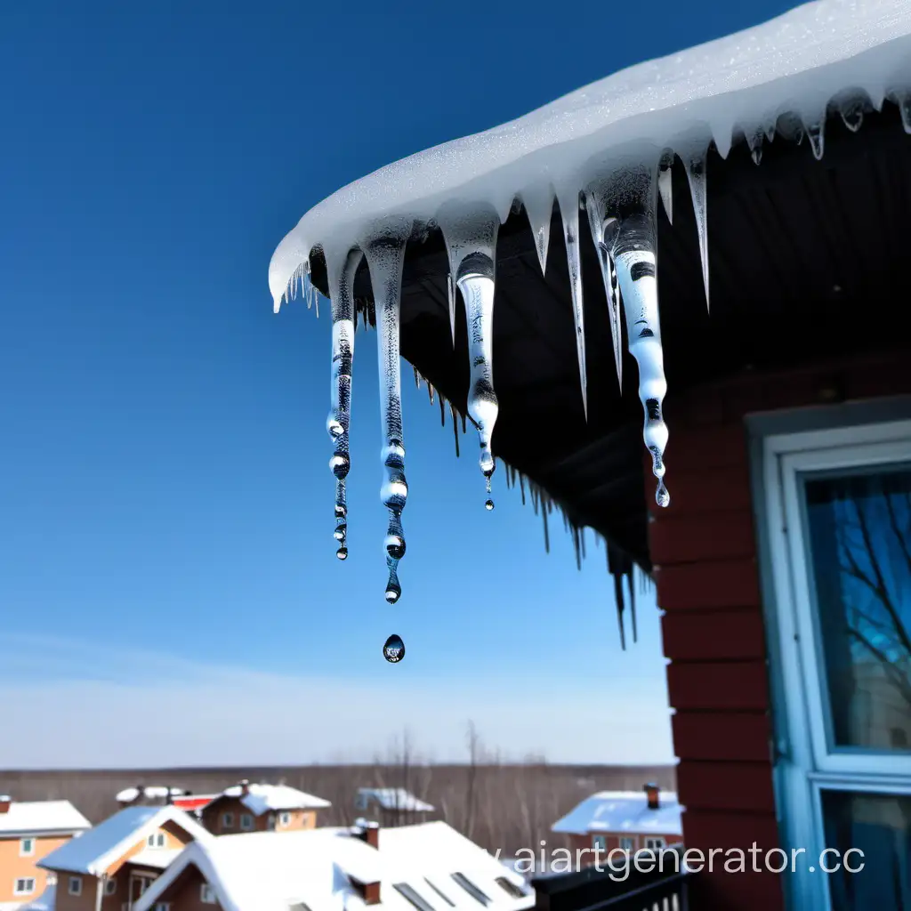 Spring-Thaw-Yakutian-House-with-Dripping-Icicle