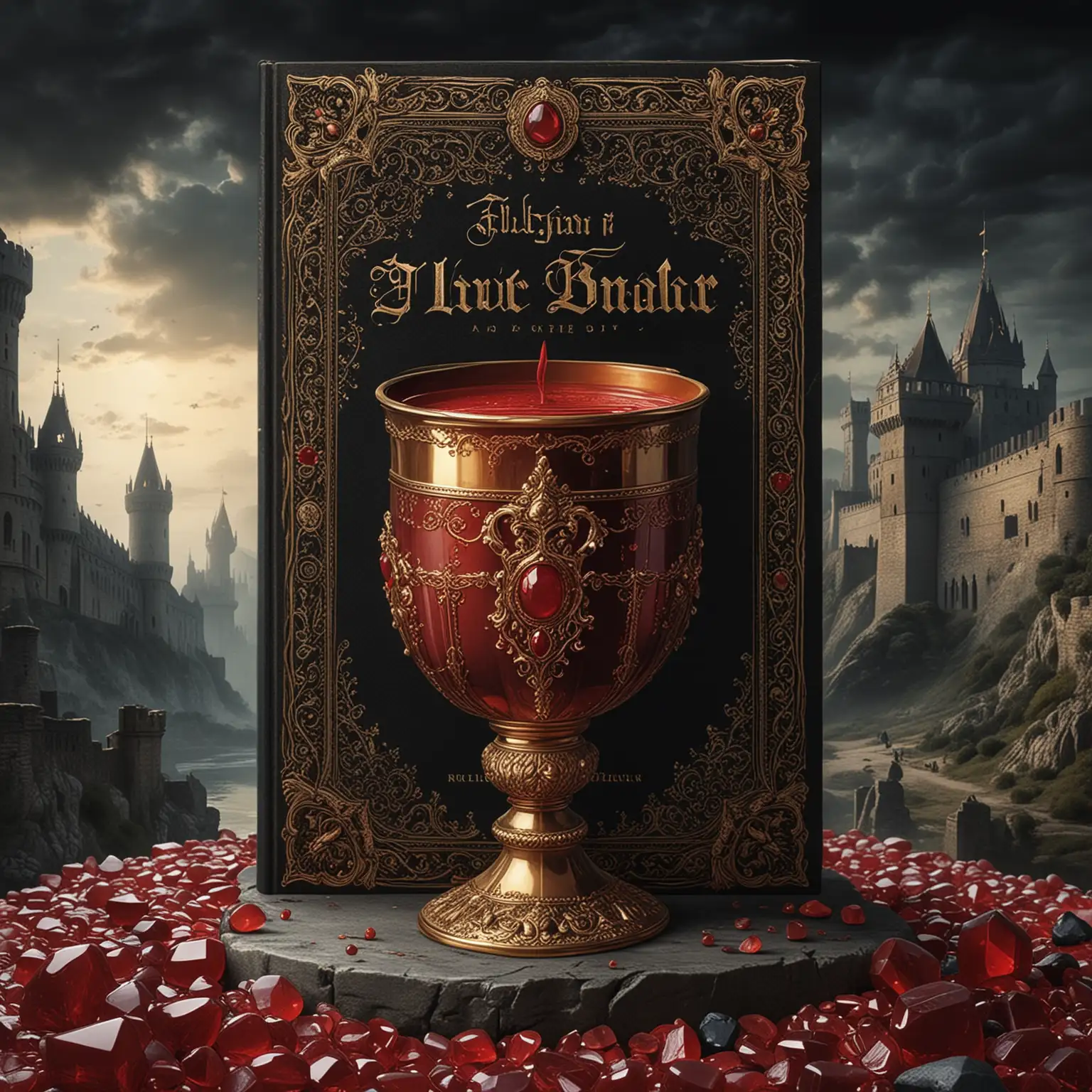 Regal-Majesty-Dark-Castle-and-Luxurious-Cup-of-BloodRed-Elixir