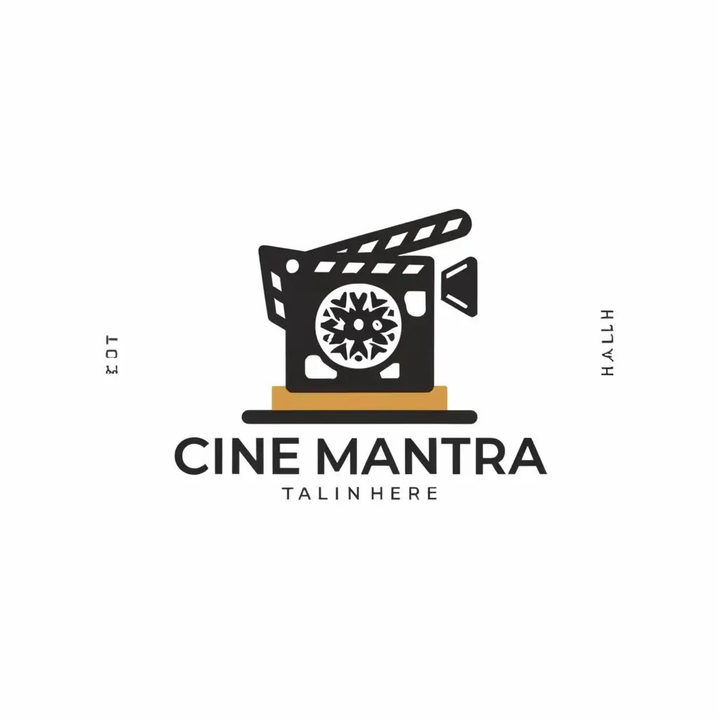 a logo design,with the text "cine mantra", main symbol:cinema related logos,Moderate,be used in Entertainment industry,clear background